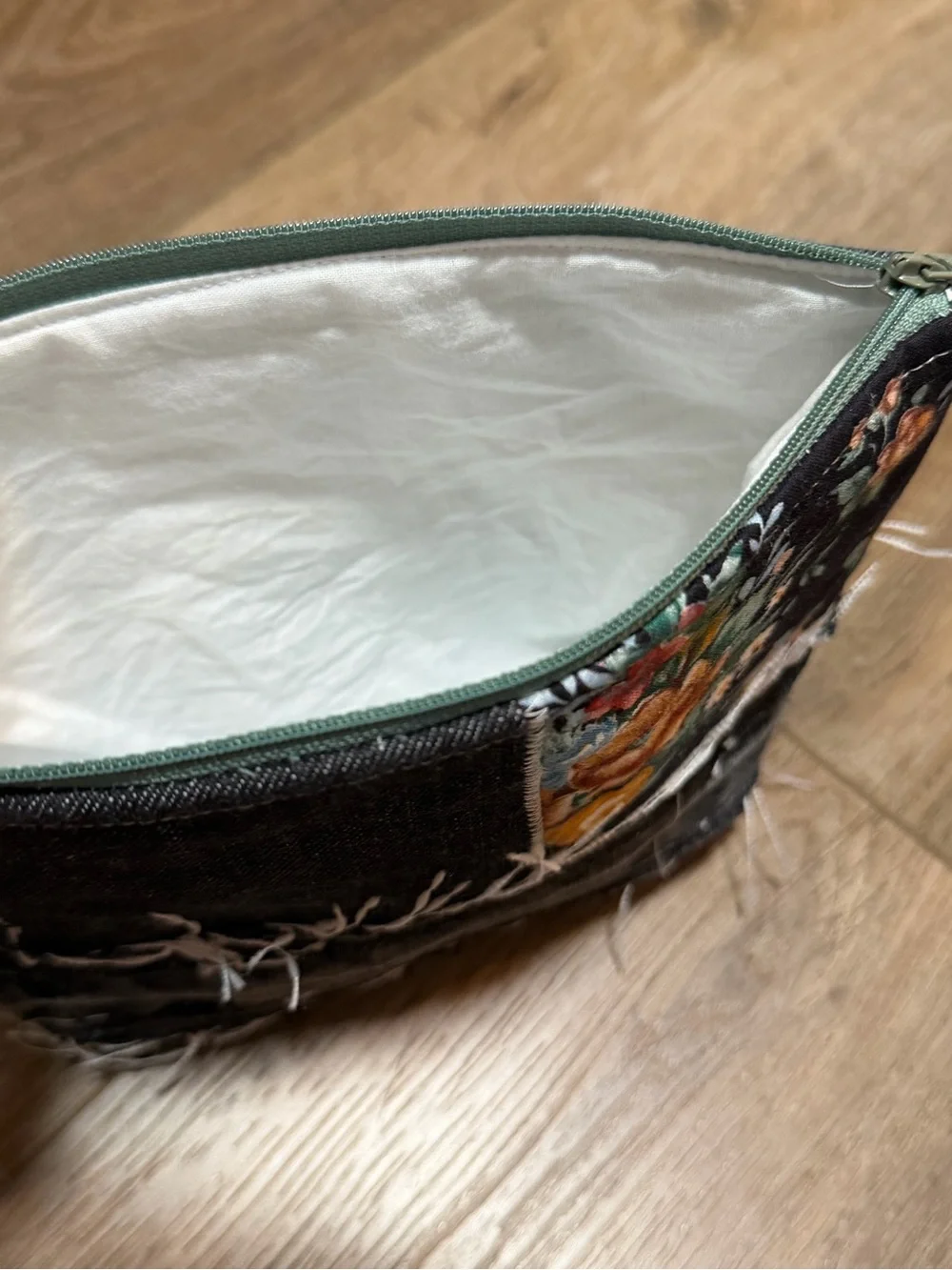Black & White Patchwork Wristlet Clutch